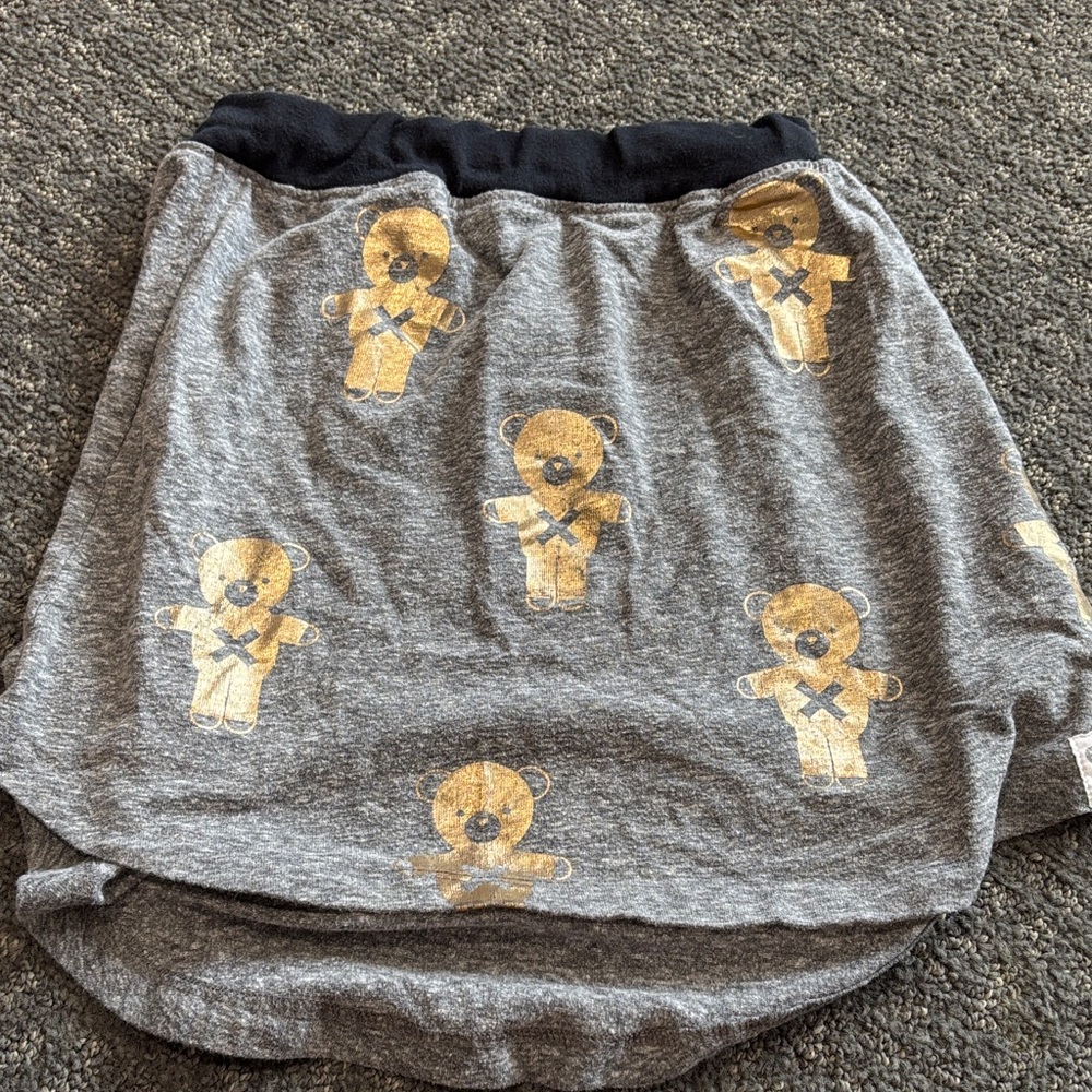 Huxbaby Gray Skirt with Gold Accents